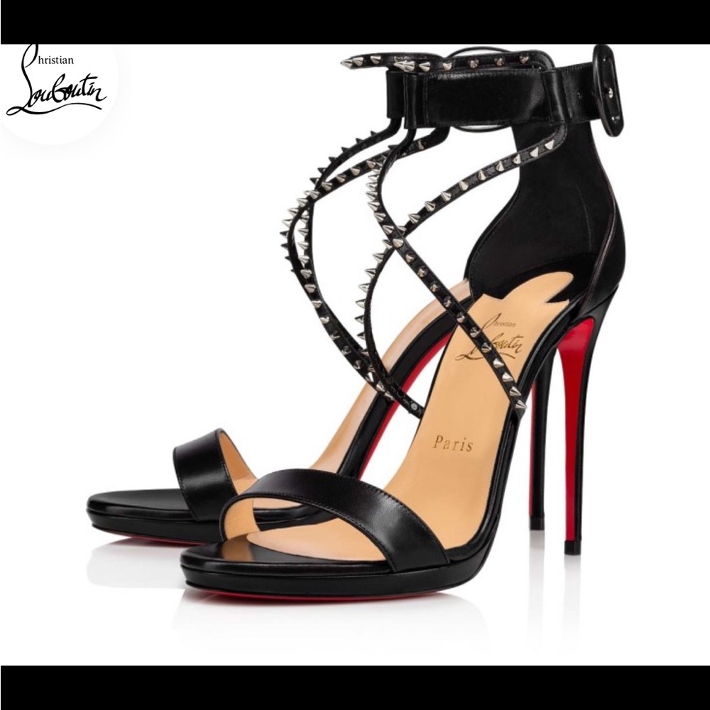 Christian Louboutin Black Studded Heels Choca Lux